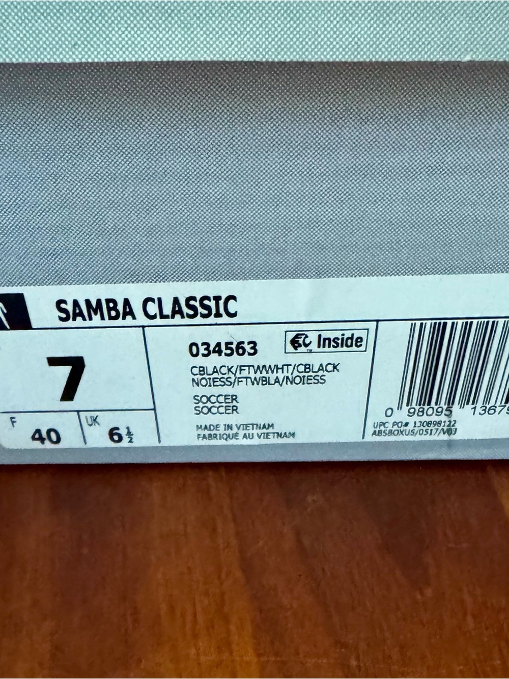 adidas unisex Samba Classic Sneakers - Black & White - Picture 6 of 9